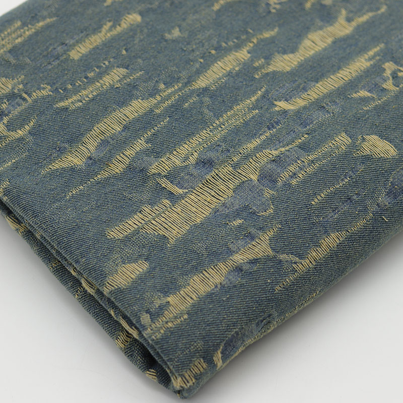 50CM/Piece Washed jacquard denim fabric clothing fabric high-grade handmade diy clothes bag hat