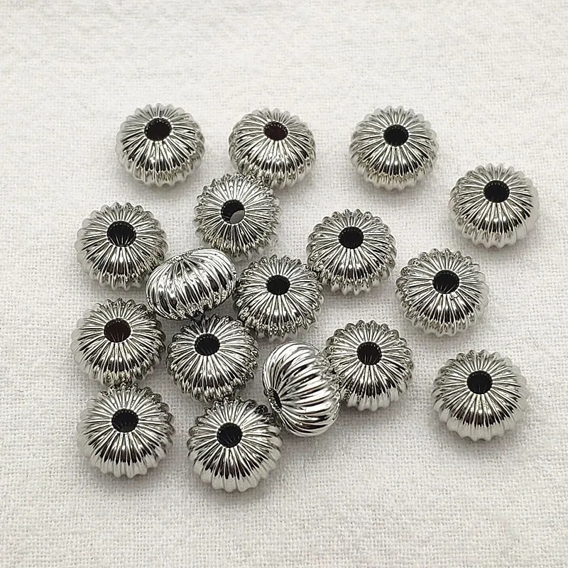 Arrival 10x7mm 100pcs Brass Pumpkin Shape Spacer Beads For Handmade Necklace Earrings DIY Parts Jewelry Findings Components 240309