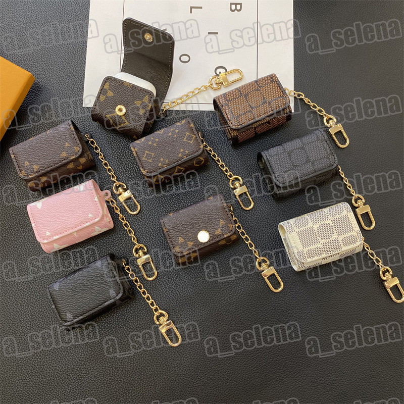 Designer Fashion Headphone Accessories Case for Airpods Pro 3 2 1 Cases leather Wireless Headset Protection Earphone Bag