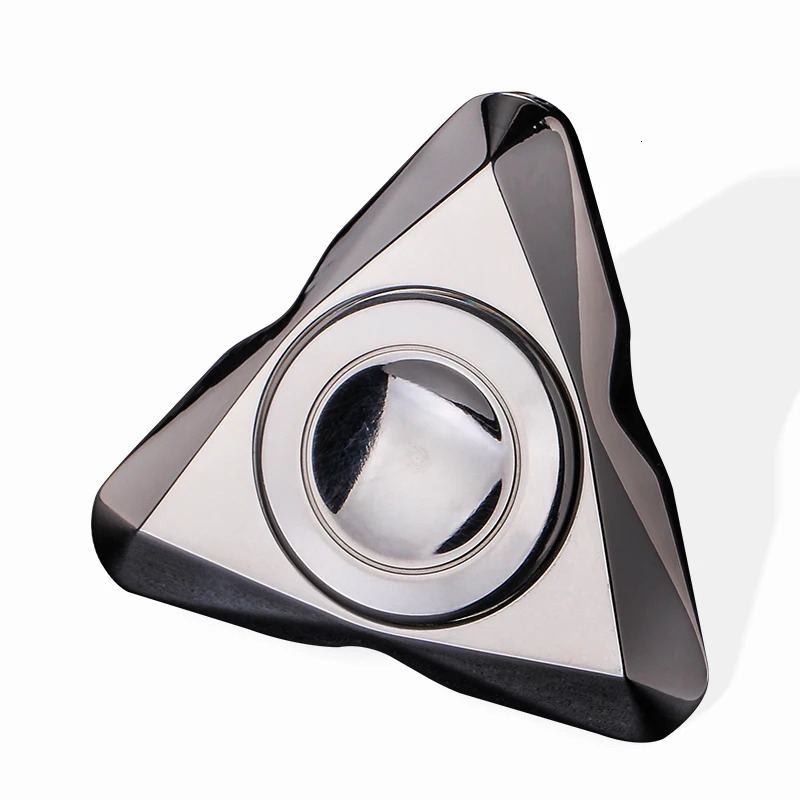 10 Styles Triangular Stainless Steel Metal EDC Fidget Hand Spinner Finger Stress Tri-Spinner Autism ADHD Anxiety Stress Gift 240312