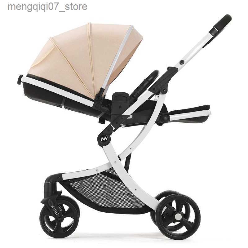 Strollers# Lightweight eggshell baby Stroller Traveling Cabin Baby Pushchair kinderwagen baby carriage car High view four wheels cart L240319