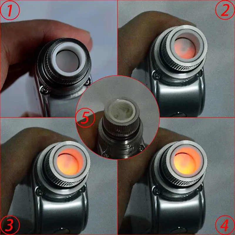 Longmada Mr Bald III A 510 Thread Starter Kit with Glass Attachment and Ceramic Heating Coil Bucket Chamber Element for Dry Herb Wax LL