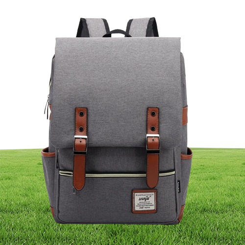 Vintage Laptop Bag Backpack Women Mens Knapsack School College Racksack Fits 15 inch Notebook Computer Bags Shoulderbag Bookbag Sa