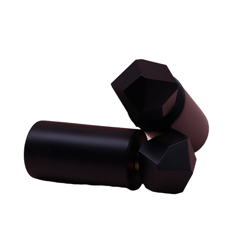 50ml Black Gold Polyhedral Cover Refillable Thick Glass Spray Perfume Bottle Empty Atomizer Makeup Cosmetic Bottle