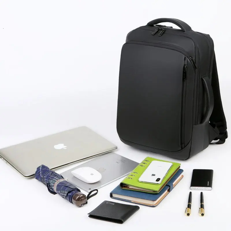 Backpack For Men Multifunctional Business Notebook USB Charging Waterproof Film Mens Backbag Casual Bag 240313