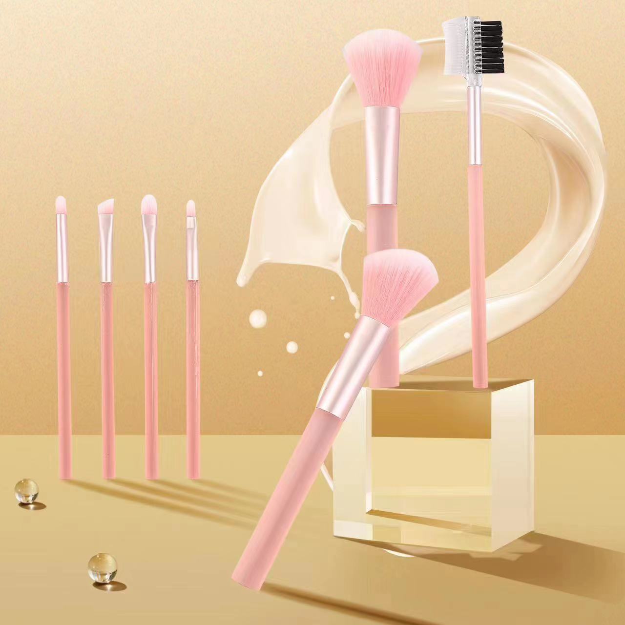 7 pieces of PVC box mini half sugar jelly makeup brush concealer brush high gloss brush portable beauty tools