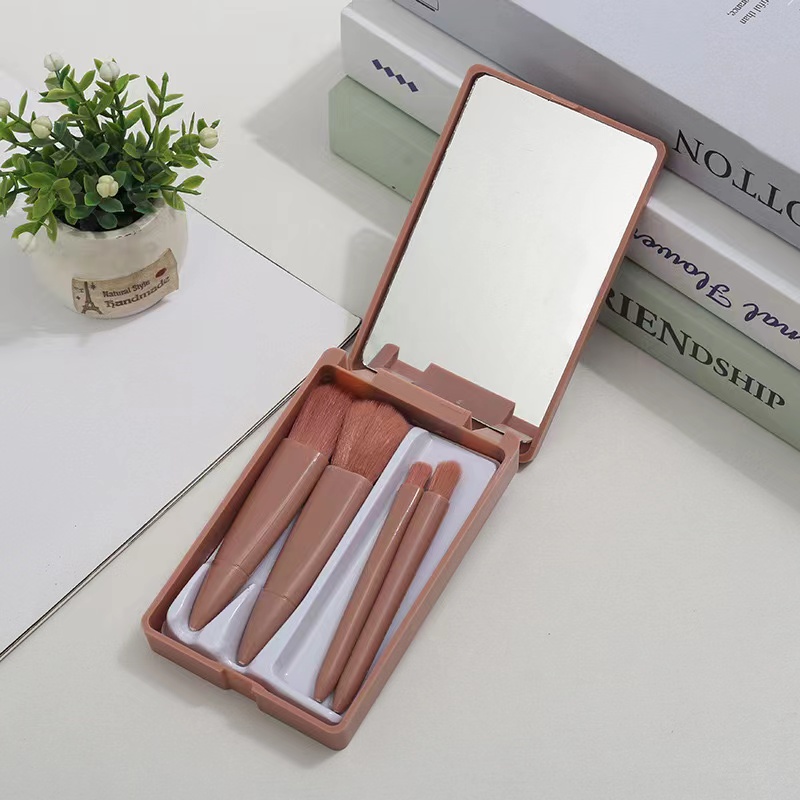 Mini Travel Portable Box Set of 5 Makeup Brushes