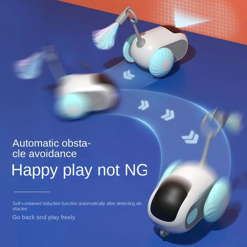Gravity Sports Car Remote Control Electric Cat Toy Intelligent Electric Cat Teaser Self-moving Balance Car Cat Toys Pet Products 240315