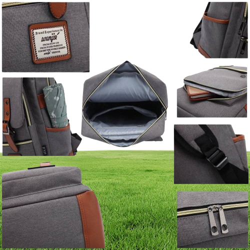 Vintage Laptop Bag Backpack Women Mens Knapsack School College Racksack Fits 15 inch Notebook Computer Bags Shoulderbag Bookbag Sa
