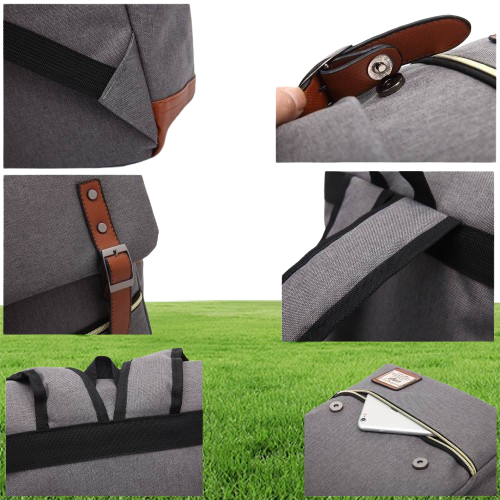 Vintage Laptop Bag Backpack Women Mens Knapsack School College Racksack Fits 15 inch Notebook Computer Bags Shoulderbag Bookbag Sa
