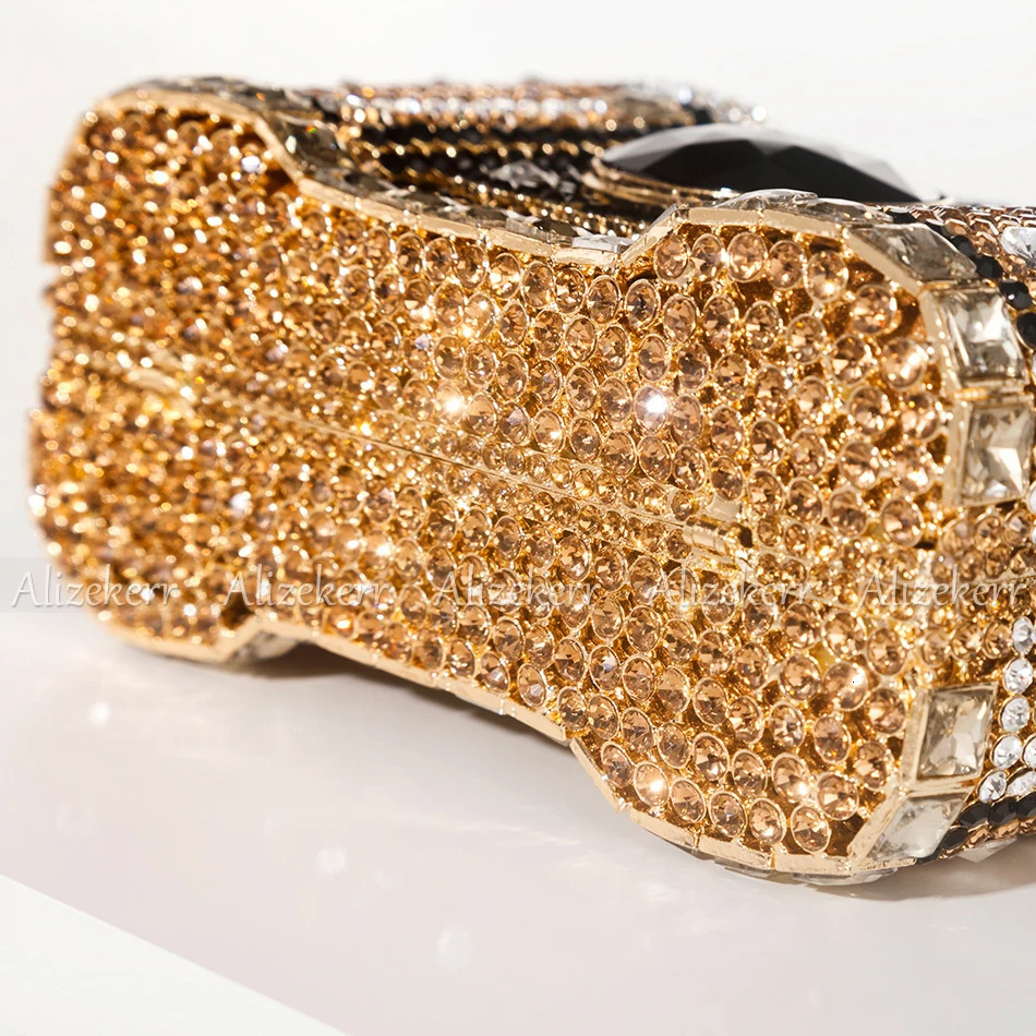 Camera Shaped Diamond Evening Clutch Bags Boutique Novelty Metallic Rhinestone Purses And Handbags Bridal Wedding Party 240315