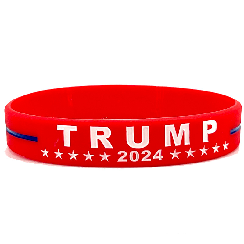 9 styles Trump 2024 Silicone Bracelet Party Favor America Flag Great Wristband