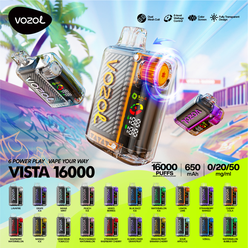 Original Vozol Gear Star Vista Vape Pen 16000/20000 Puffs Disposable Electronic Cigarette 16K 20K Puff Bar 5% Nicotine Vapes Prefilled 20 Flavors Vaper 20ml Vapers