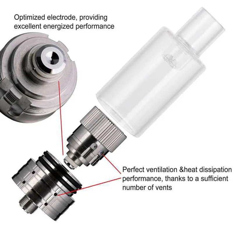 Longmada Mr Bald III A 510 Thread Starter Kit with Glass Attachment and Ceramic Heating Coil Bucket Chamber Element for Dry Herb Wax LL