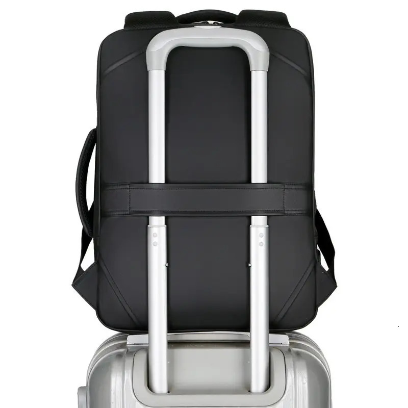 Backpack For Men Multifunctional Business Notebook USB Charging Waterproof Film Mens Backbag Casual Bag 240313