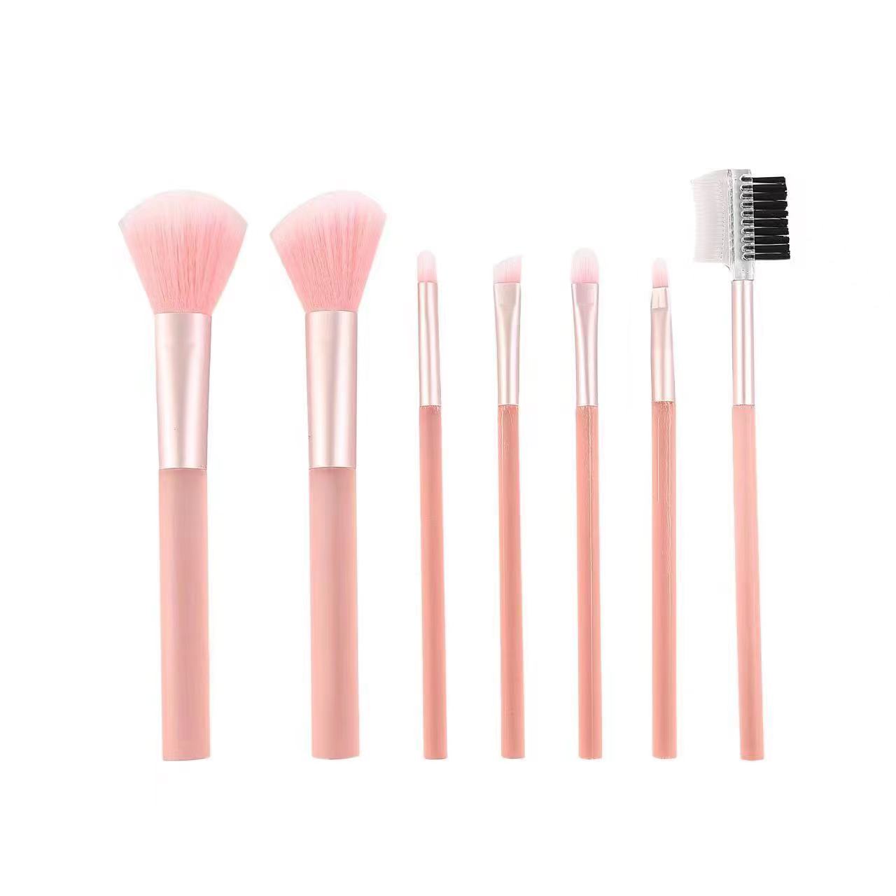 7 pieces of PVC box mini half sugar jelly makeup brush concealer brush high gloss brush portable beauty tools