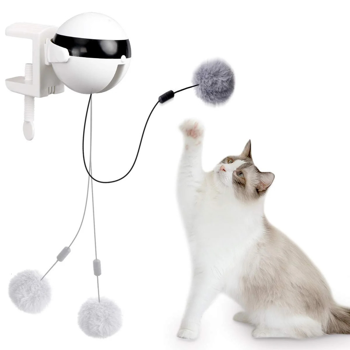 Funny Electric Cat Toy Lifting Ball Cats Teaser Toy Electric Flutter Rotating Cat Toys Electronic Motion Pet Toys Interactive 240315