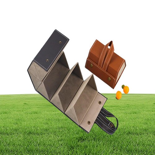 Multiple Travel Sunglasses Organizer Case Portable PU Leather Hanging Foldable Eyeglasses Cases Storage Box for Men Women