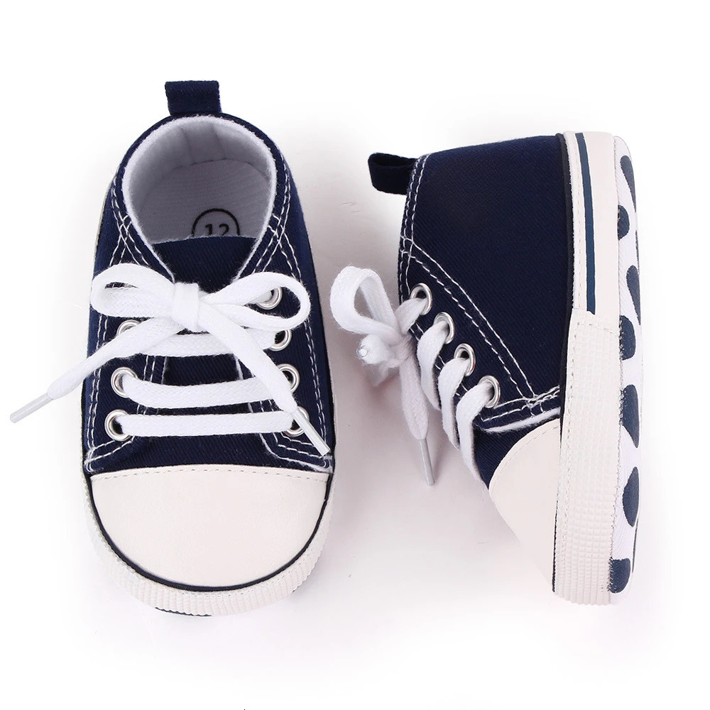 Baby Canvas Classic Sports Sneakers born Boys Girls Print Star First Walkers Shoes Infant Toddler Antislip 240313