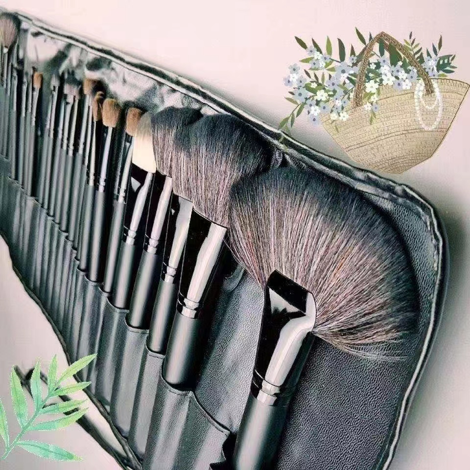 24 x makeup brush set makeup artist full set of eye shadow brush detail brush sponge brush eyebrow brush powder blusher brush highlight brush