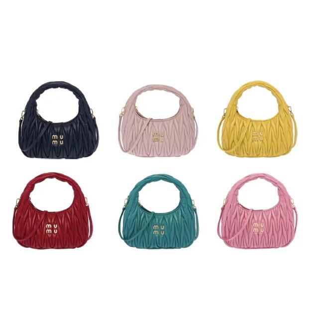 2024 Wander Shoulder bag Matelasse bowling tote Designer bag for Womens man leather Luxurys Bags top handle mini Cross Body Clutch handbag pochette half moon Bags