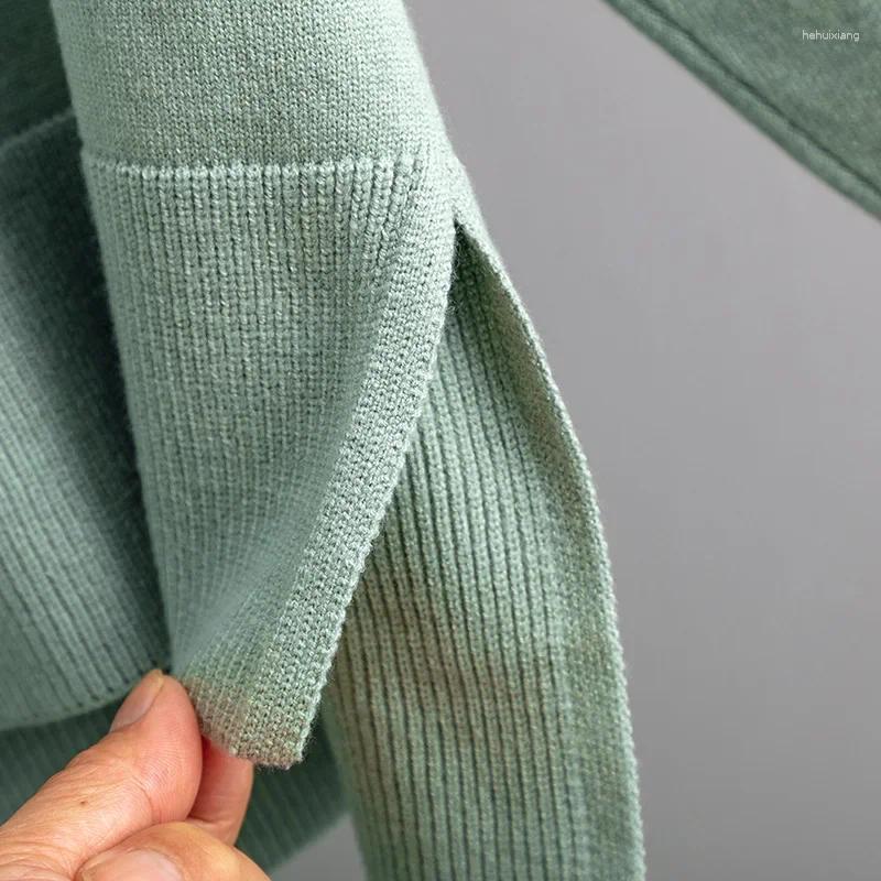 Womens Two Piece Pants Fashion Split Pullover Set Women Tracuits Autumn Loose Sweater Pocket Wide Leg 2 Sets Winter Cloth