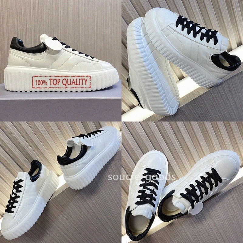 Hogans stries Skate Casual Shoes Anti slip Designer White Platform Men Women Thick sole with vertical stripes and ripples Outdoor Sportnlnu#