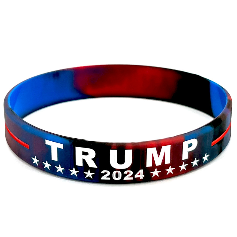 9 styles Trump 2024 Silicone Bracelet Party Favor America Flag Great Wristband