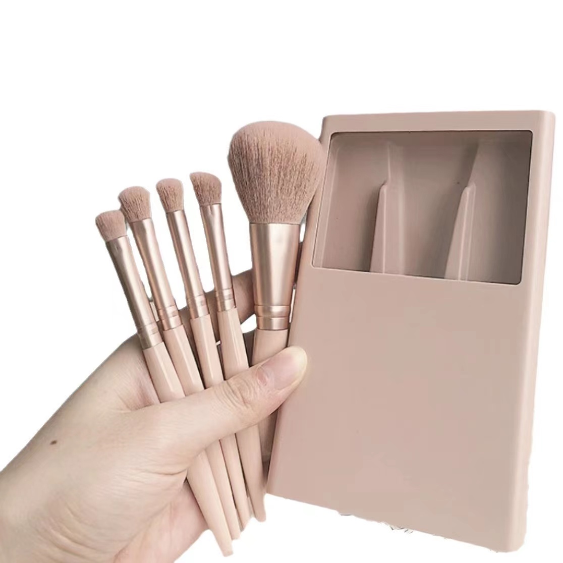 New Window Opening Mirror Box 5 Pack Portable Multi functional Makeup Brush