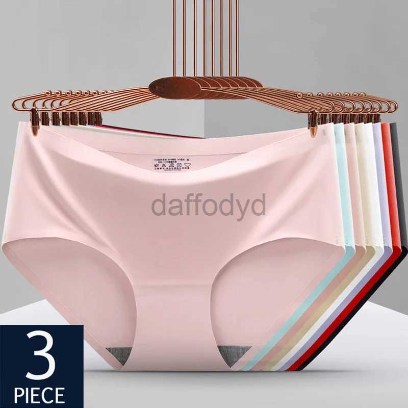 Women's Panties BZEL Sexy Womens Panties Silk Satin Seamless Underwear Soft Lingerie Breathable Cozy Briefs Large Size Panties Woman Underpants 2