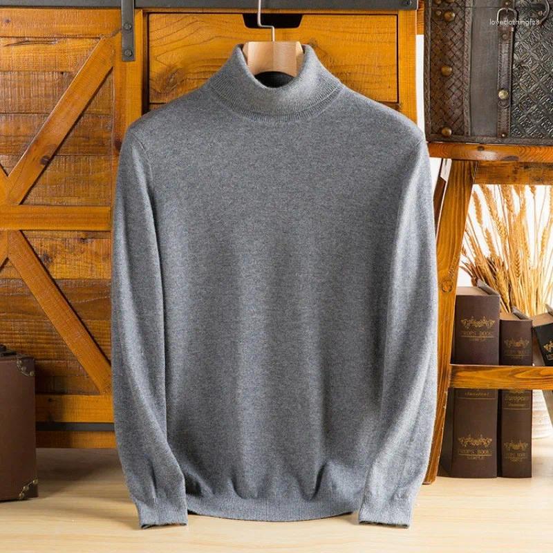 Cashmere Turtleneck Sweater Men - Soft, Warm, Lightweight Knit Pullover For Fall & Winter