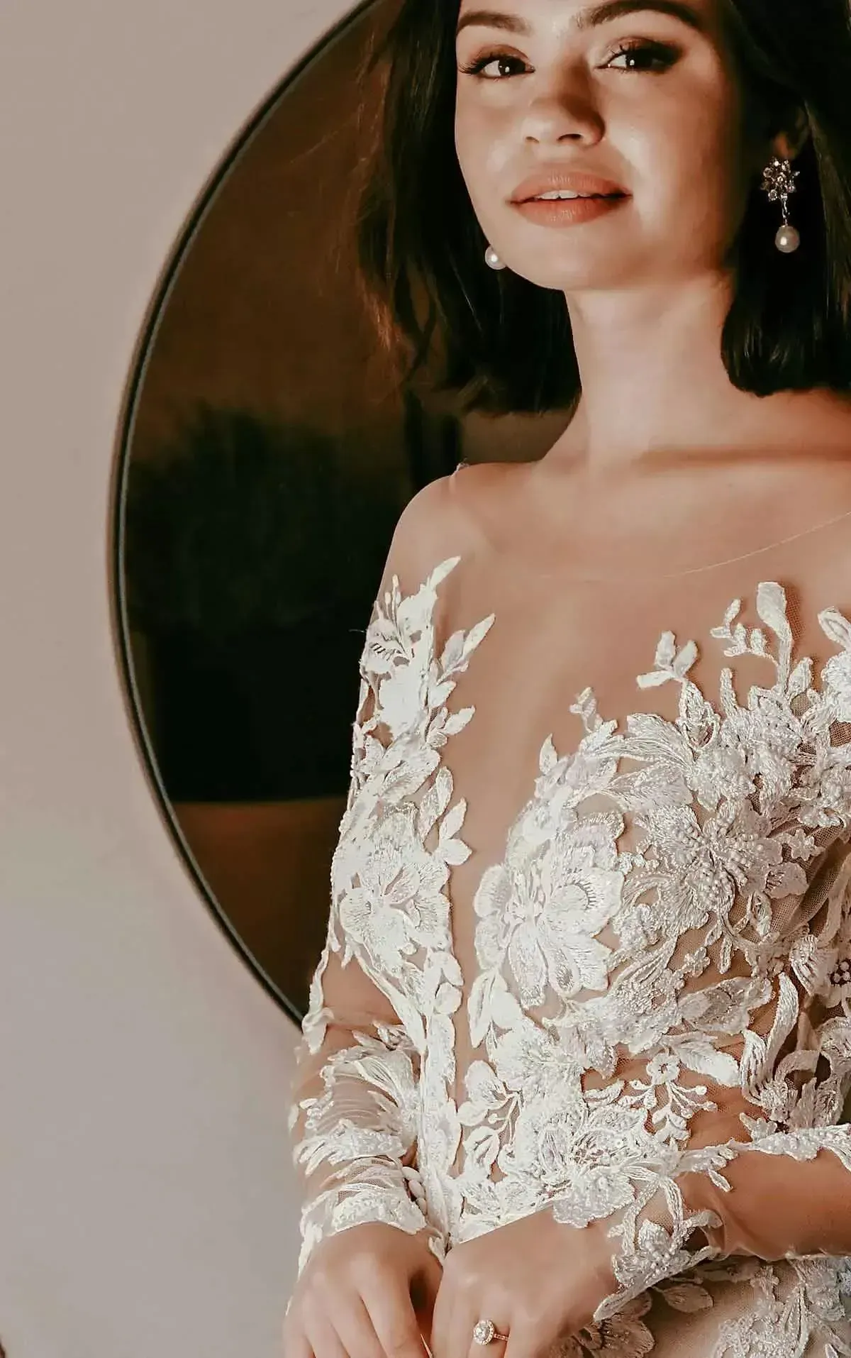 Long Boho Sleeves Mermaid Wedding Dresses Backless Bridal Gown Lace Applique Sweep Train Custom Made Beach Garden Plus Size Vestido De BC