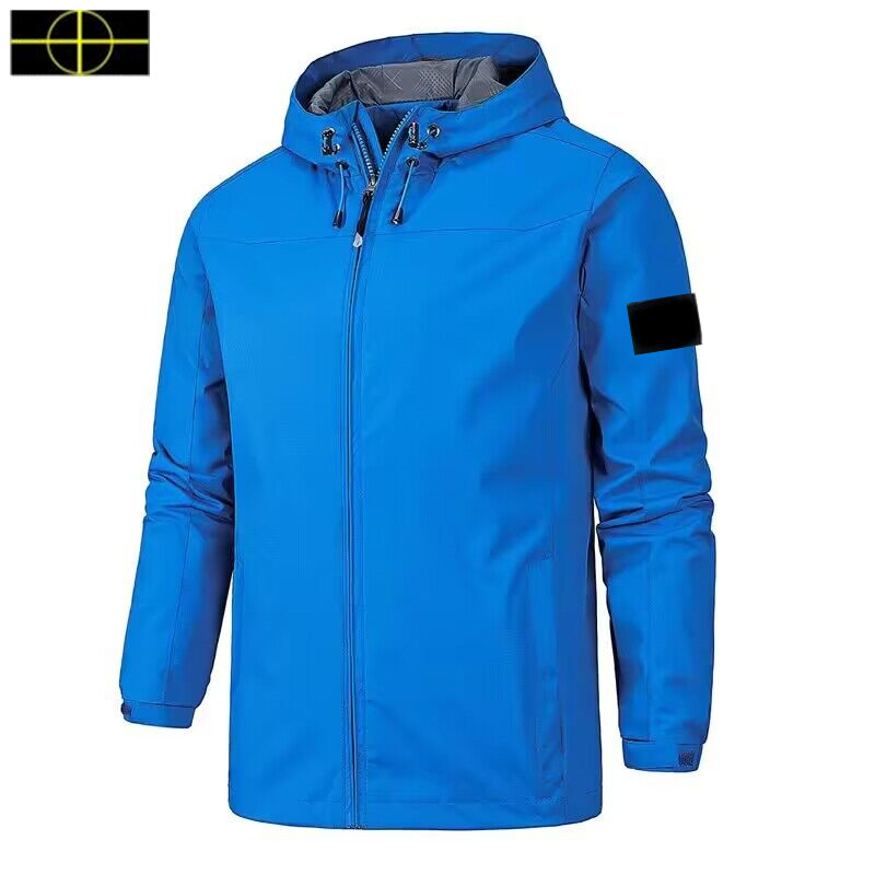 Spring and Autumn designer Men's jacket Stand Collar Hooded Solid Men's Casual Windproof Outdoor Jackets Coat New Hot Shirt Large S-4XL