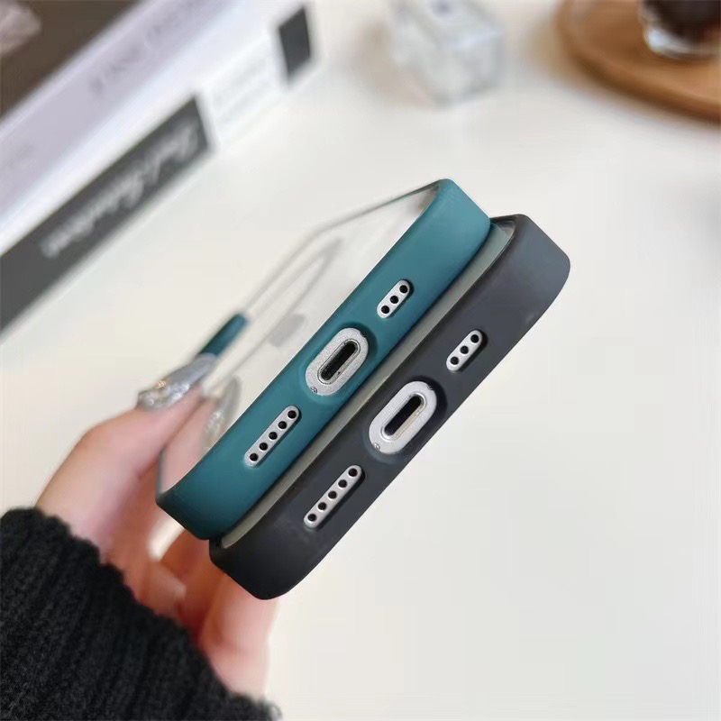 Matte Magnetic Case For iPhone 16 15 14 13 11 Pro Max XS XR 7 8 Plus SE4 Samsung S25 S24 S23 S22 Ultra Plus S24 S23 FE Magsafe Hard Transparent Cover 