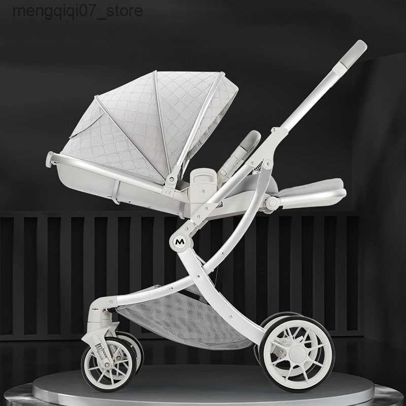 Strollers# Lightweight eggshell baby Stroller Traveling Cabin Baby Pushchair kinderwagen baby carriage car High view four wheels cart L240319