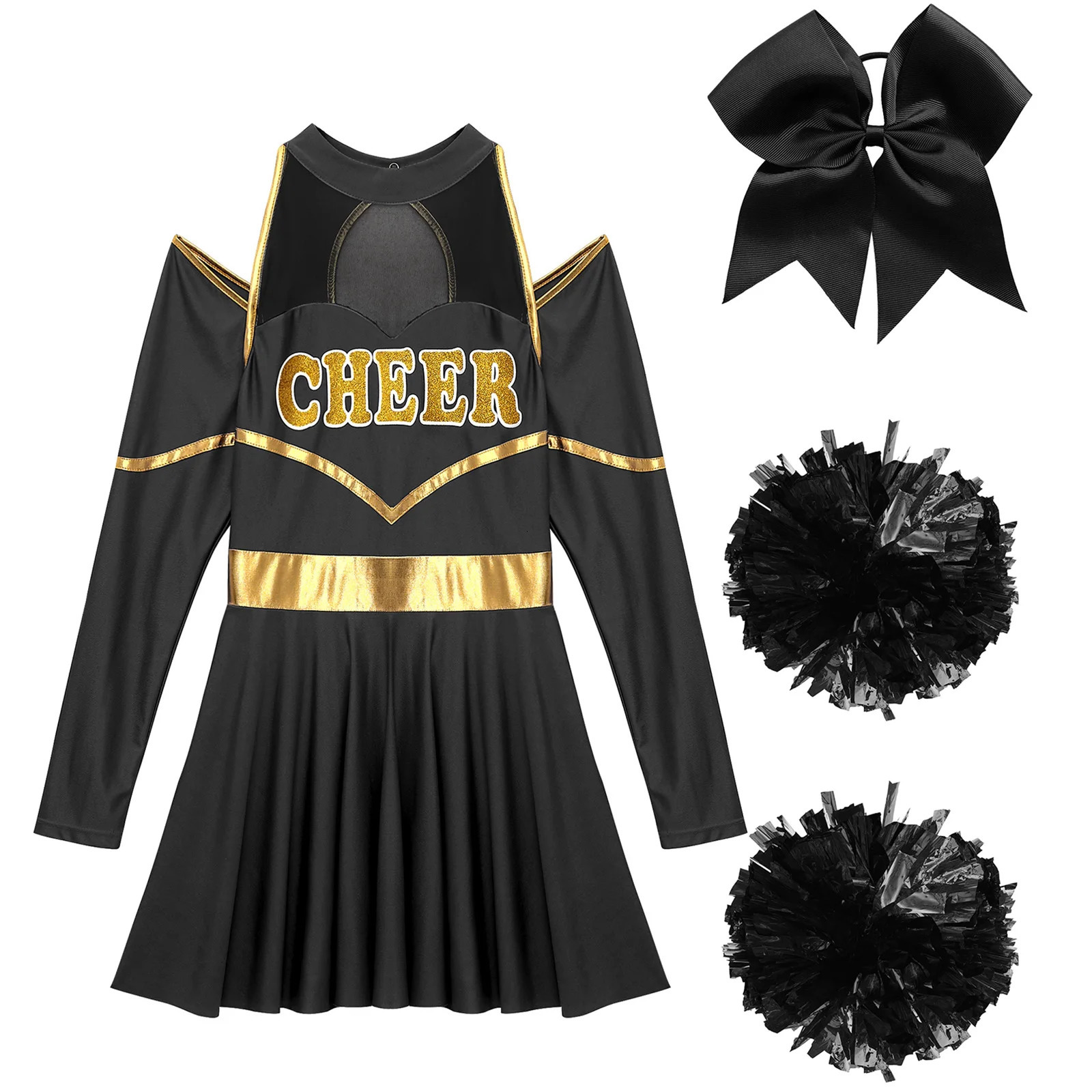 Womens Youthful Cheerleading Costumes Cosplay Cheerlead Uniform Dress Schoolgirls Cheer Dance Outfits Cheerleader Dancewear Sets 240305