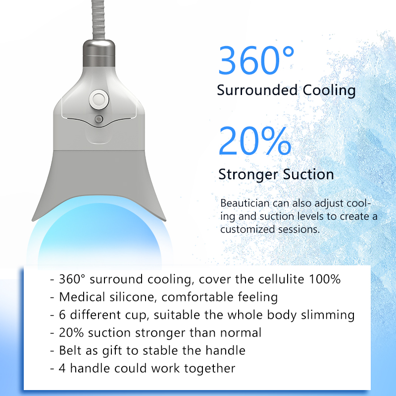 360 Cryo Body Slimming System fat freezing Weight Loss Cryolipolysis Machine Cellulite Reduction Double Chin Removal