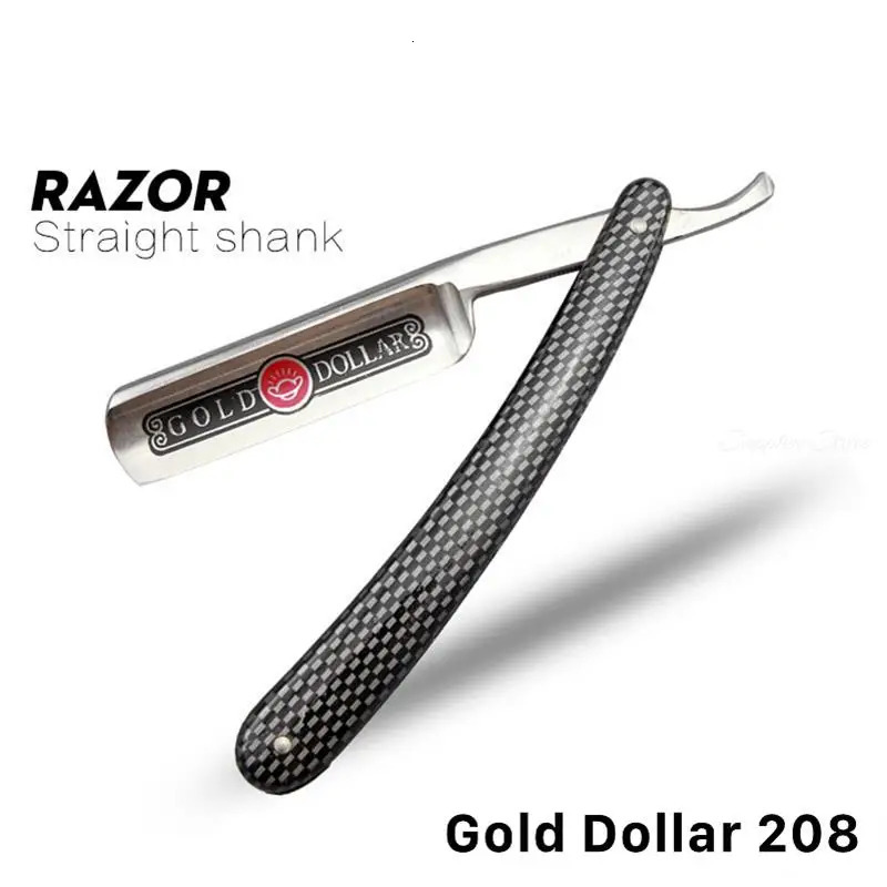Gold Dollar 208 Gold Monkey 777 666 Classic Steel Straight Edge Salon Barber Shaving Razor Shaver SHAVING RAZOR Barber Tools 240314