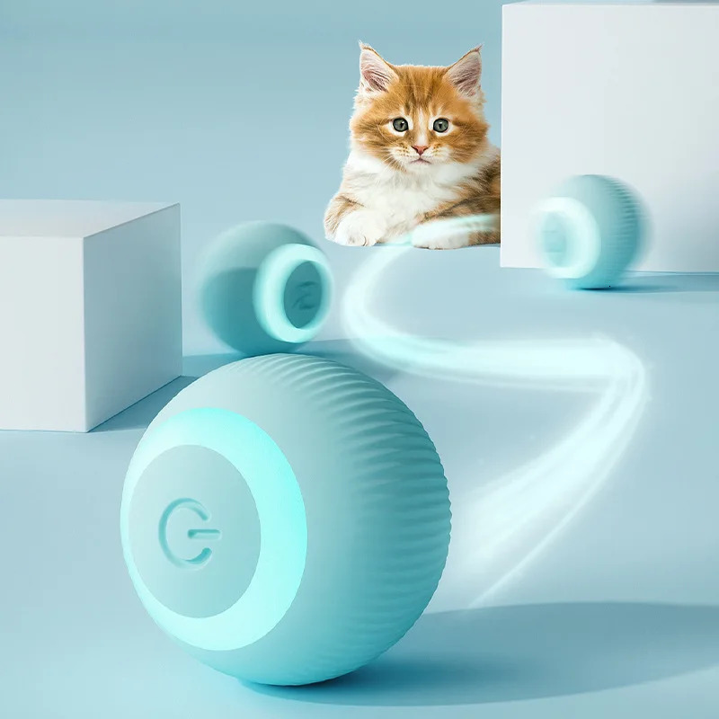 Smart Cat Toys Automatic Rolling Teaser Ball Indoor Interactive Cat Training Toys Silent Electric Balls Pet Accessories 240315