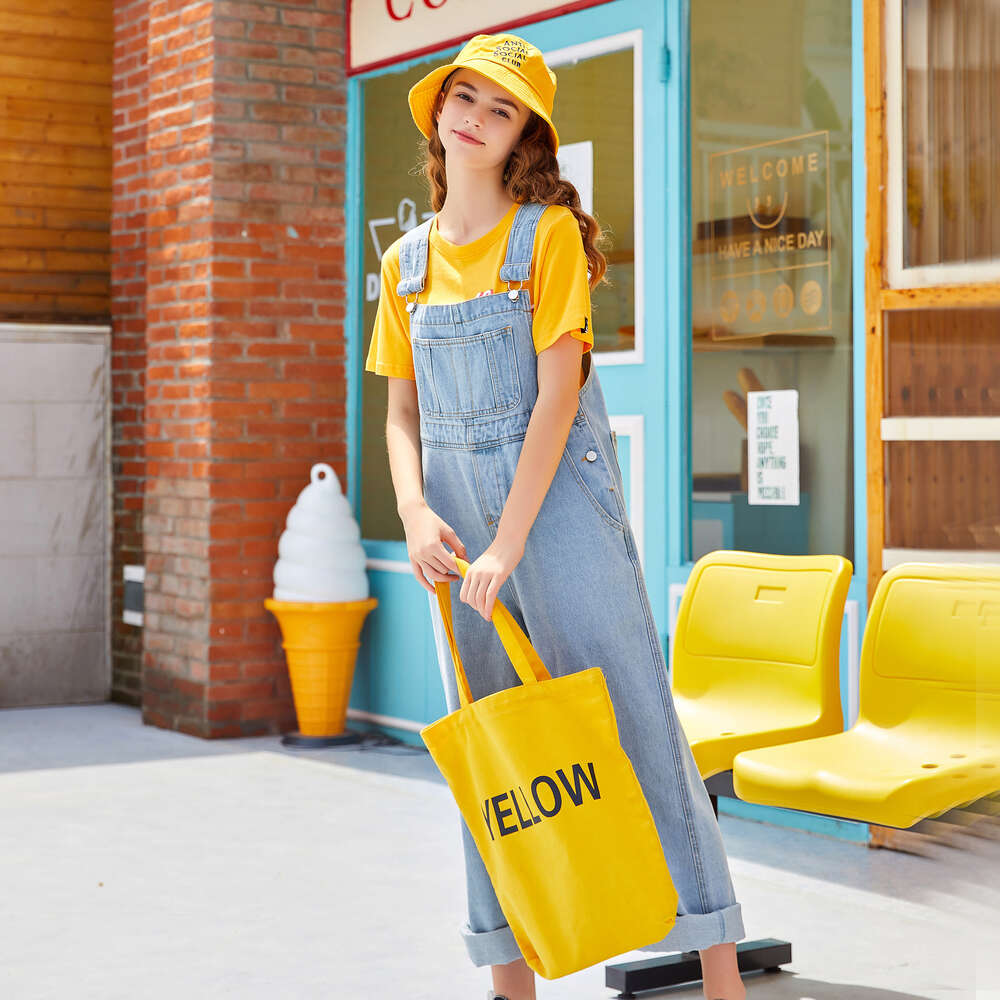 Summer Korean Version Loose and Age Reducing Denim Overalls, Women's Slimming Jumpsuit, High Waisted Wide Leg Pants, Long Pants 7016