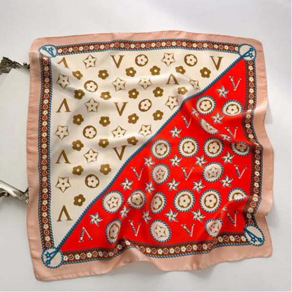 Designer Letters Print Flower imitate Silk Scarf Headband for Women Fashion Long Handle Bag Scarves Paris Shoulder Tote Luggage Ribbon
