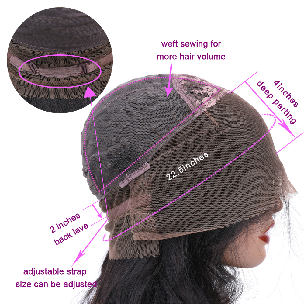 Silky Straight Lace Wigs 360 Full Lace Front Human Hair Wigs Pre Plucked Natural Black Color With Baby Hair Brazilian hair