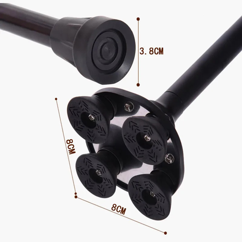 Nonslip Walking Sticks For The Elderly Retractable Aluminum Alloy Multifunctional Cane With Led Light Old Men Crutch 240306