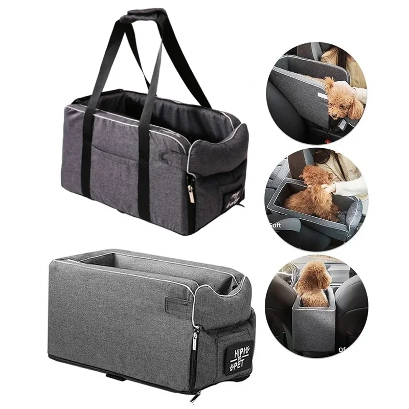 Update Dog Carrier Travel Bags For Dogs Cats Car Seat Portable Central Console Bag Pet Supplies Cat Accessories