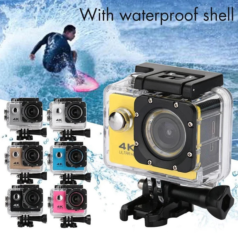 Ultra HD 4K Action Camera 1080P/30FPS WiFi 2.0-inch 170D Underwater Waterproof Helmet Video Recording Go Cameras Sports Cam Pro 240304