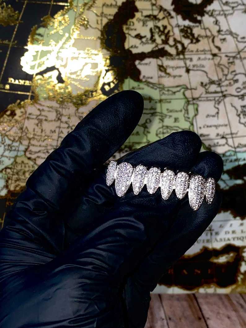 custom gold teeth Moissanite dia grillz