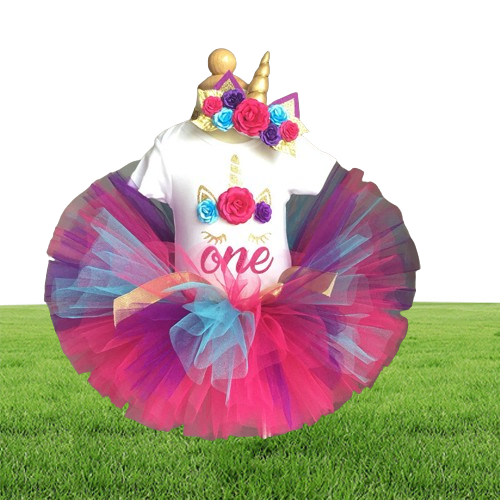 Summer Printing Outfits 3pcs Suits Baby Girls Dress 1Year Birthday Clothes Polka Dots Infant Girl Clothing Newborn Dress Q