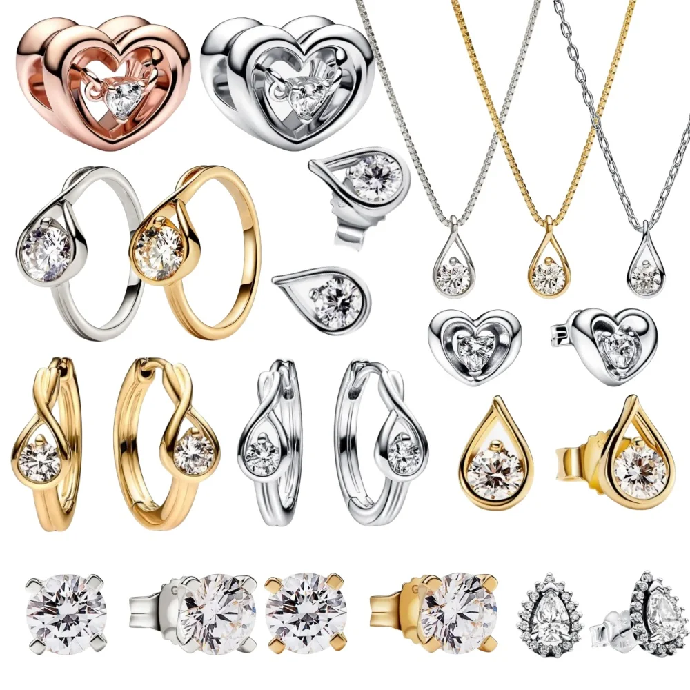 2024 New 925 Silver Infinite Love Series Girl Necklace Jewelry Earrings Suitable for Original Gifts Free Wholesale Shipping