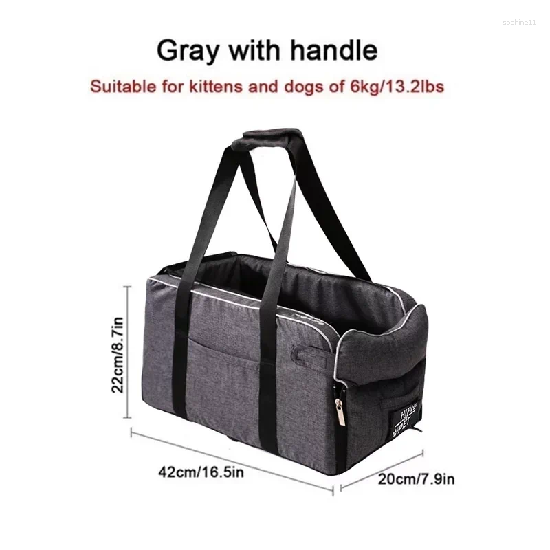Update Dog Carrier Travel Bags For Dogs Cats Car Seat Portable Central Console Bag Pet Supplies Cat Accessories