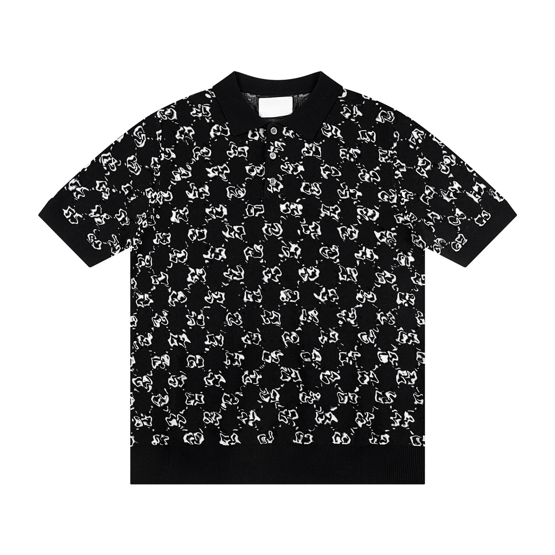 Designers T shirt Summer Europe Paris Polos American Stars Fashion Mens tshirts Star Satin Cotton Casual t-shirt Women mans Tees Black White